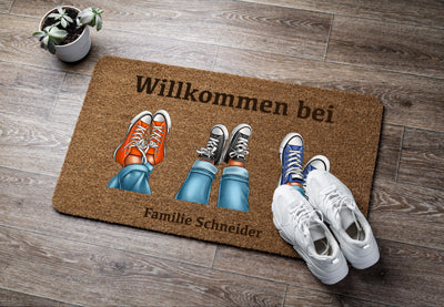 Personalisierte Fußmatte für Familien