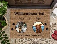 Thumbnail for Personalisierte Fußmatte mit Tier - Eigenes Foto - Bis zu 3 Tiere