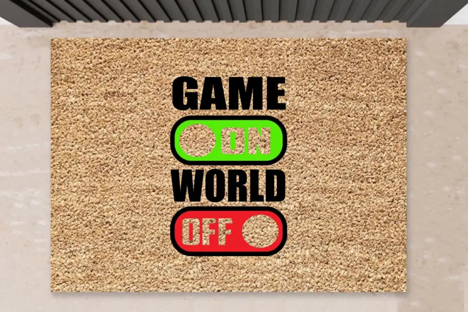 Game on World off - Gamer Fußmatte