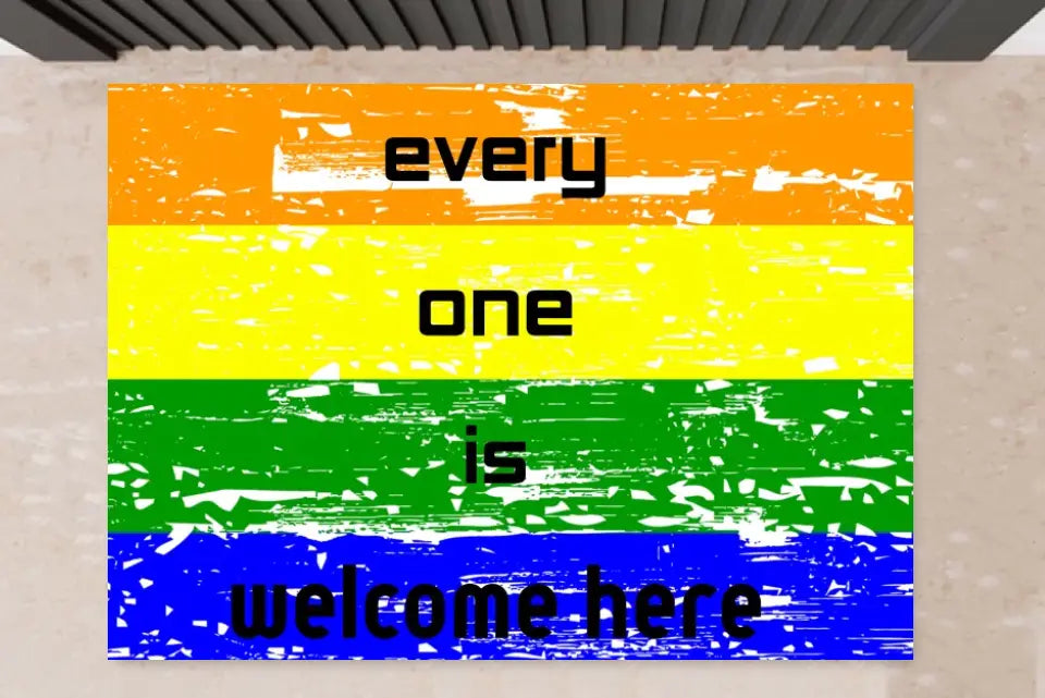 Flagge - Regenbogen Fußmatte