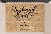 Thumbnail for Husband & Wife - Personalisierte Fußmatte zur Hochzeit