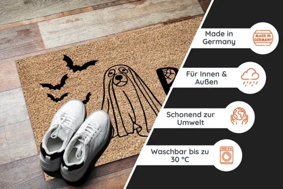 "Boo" Personalisierte Halloween Fußmatte