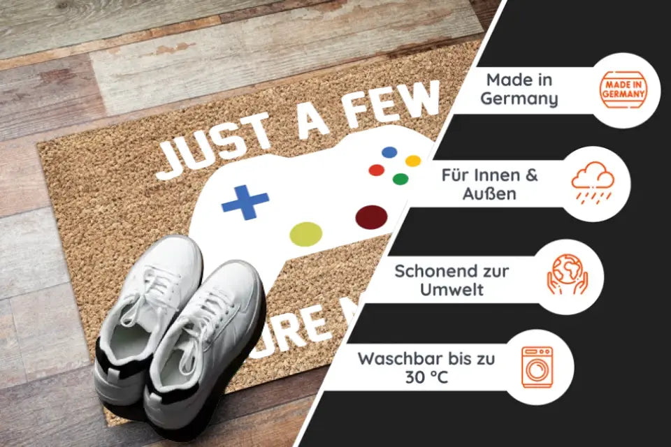 Just a few more Minutes - Gamer Fußmatte