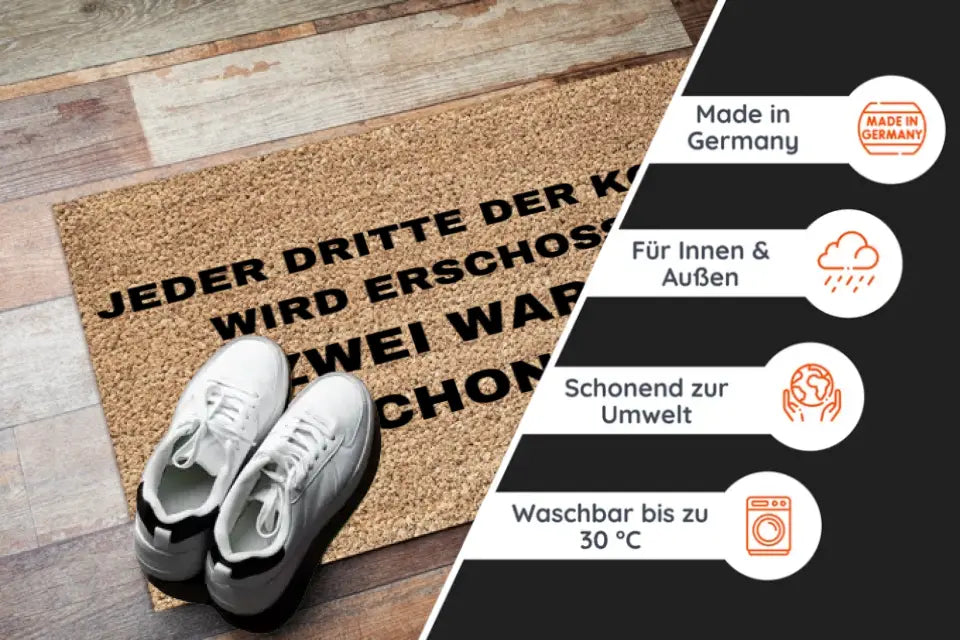 Fußmatte mit Spruch - "Jeder Dritte der Kommt"