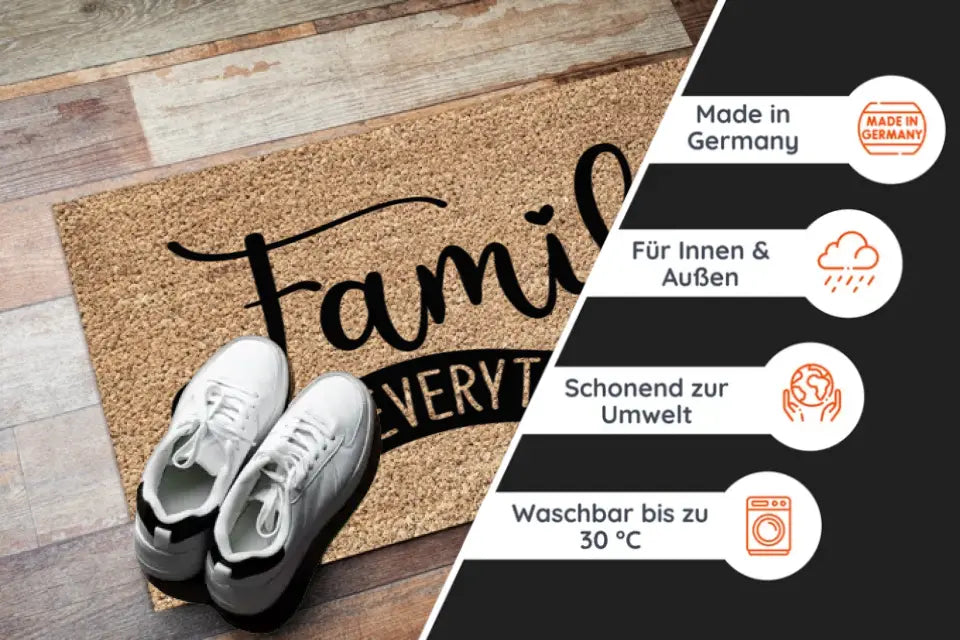 Fußmatte mit Spruch - "Family is everything"
