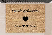 Personalisierte Familien Fußmatte Mit Namen - 