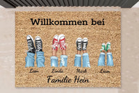 Thumbnail for Willkommen bei - Personalisierte Familien Fußmatte (2-4) Personen