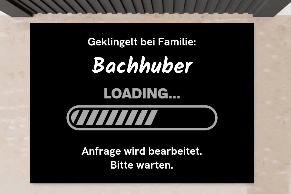 Lustige Fußmatte - Ladebalken