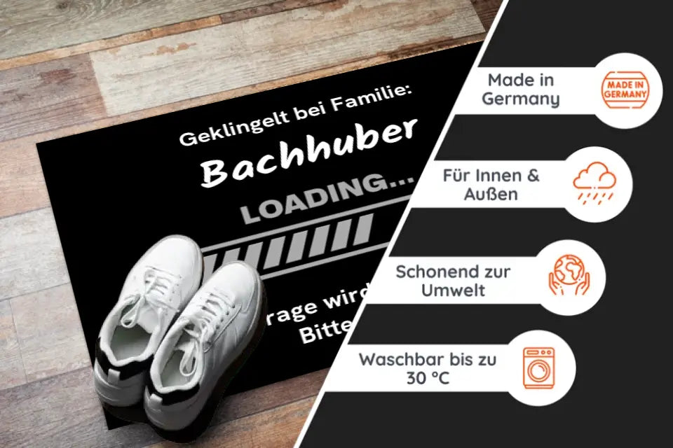 Lustige Fußmatte - Ladebalken
