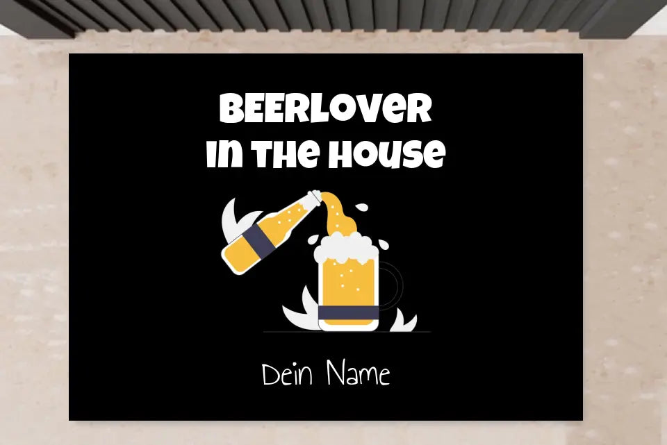 Fußmatte mit Spruch - Beerlover in the house