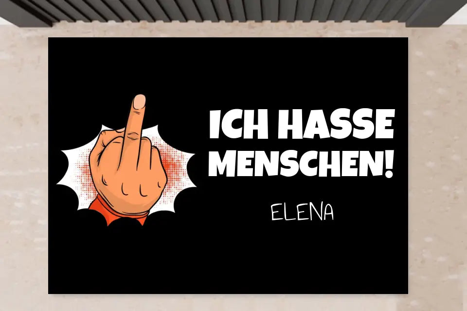 Lustige Fußmatte - Ich hasse Menschen