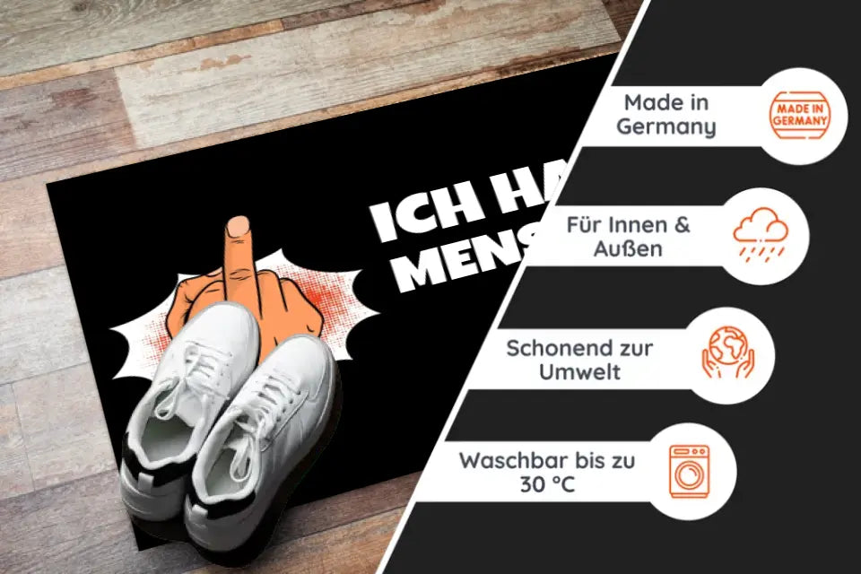 Lustige Fußmatte - Ich hasse Menschen