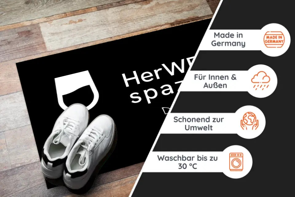 Fußmatte mit Spruch - HerWEIN spaziert