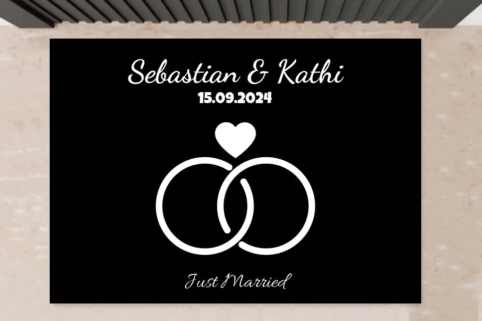 Rings - Personalisierte Fußmatte zur Hochzeit