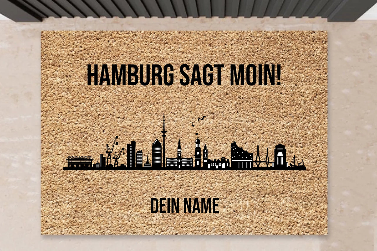 Fußmatte Hamburg Skyline