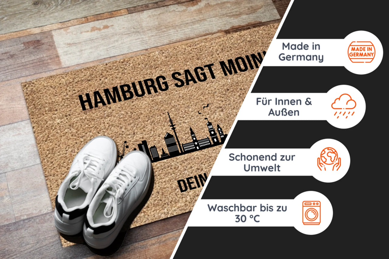 Fußmatte Hamburg Skyline