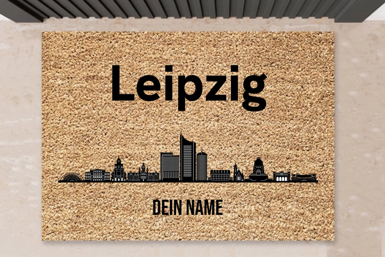 Fußmatte Leipzig Skyline